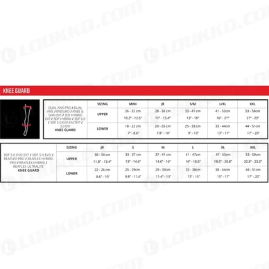 681 LeattKneeGuardSizeChart 1 kuva