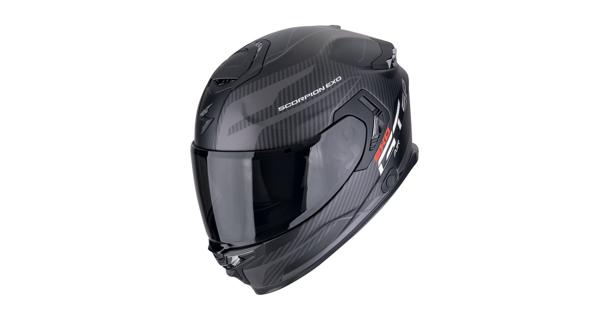 SCORPION Kypärä EXO-GT SP Air Flex Mattamusta Hopea - A105000064925030