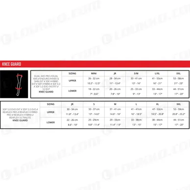 681-LeattKneeGuardSizeChart kuva