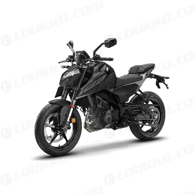 PHO BIKE PERS LIVO KTM 2026 naked bikes 125 duke black left front view SALL AEPI V1 kuva