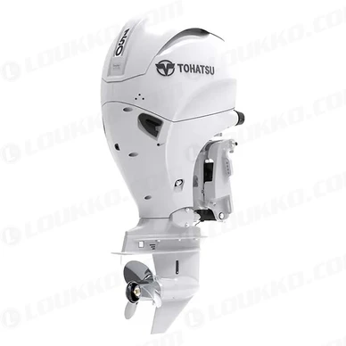 tohatsu peramoottori MFS150 0000 MFS150A SideR Rear BW kuva