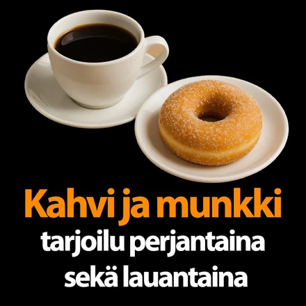 kahvi ja munkki