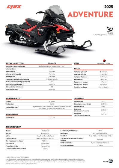 LYNX MY25 Adventure SPEC FIFI