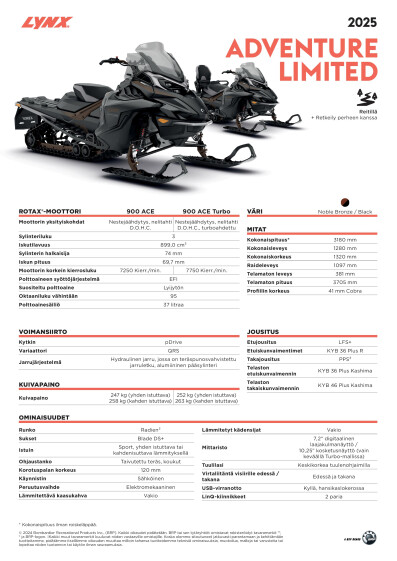 LYNX MY25 Adventure Limited SPEC FIFI