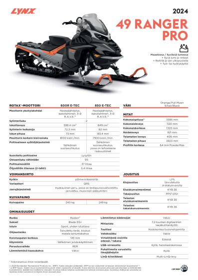 LYNX MY24 49 Ranger PRO SPEC 