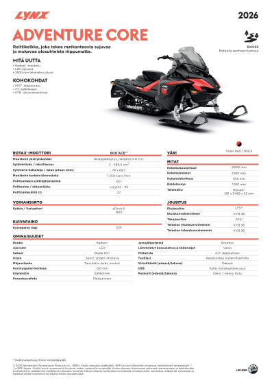 LYNX MY26 Adventure Core SPEC V A4 FIFI