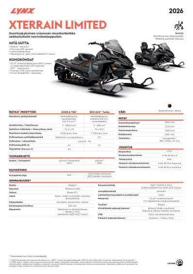 LYNX MY26 Xterrain Limited SPEC V A4 FIFI v3