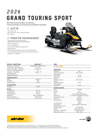 SKI MY26 Grand Touring Sport SPEC V A4 FIFI