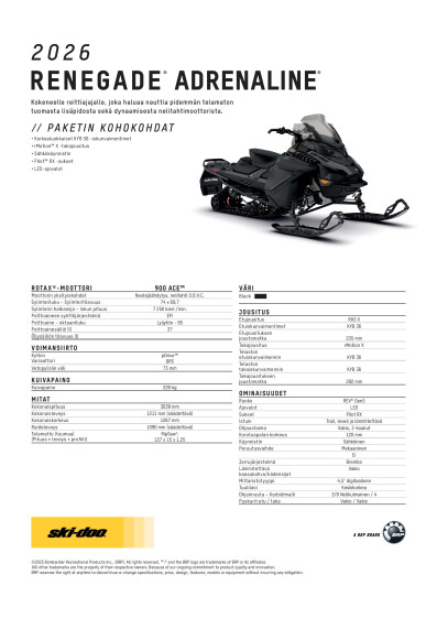SKI MY26 Renegade Adrenaline SPEC V A4 FIFI
