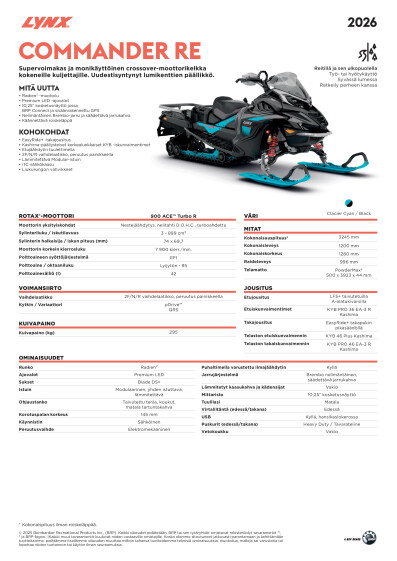 LYNX MY26 Commander RE SPEC V A4 FIFI