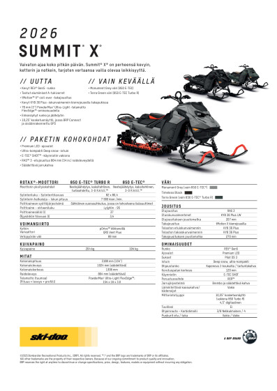 SKI MY26 Summit X SPEC V A4 FIFI