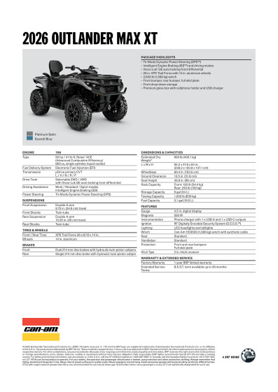 ORV ATV MY26 SPEC OUT MAX XT 700 ENNA HR