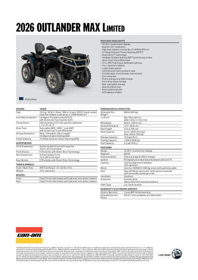 ORV ATV MY26 SPEC OUT MAX Limited 1000R ENNA HR