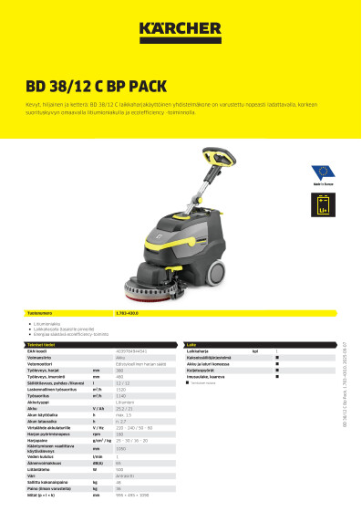 Tuotekortti 1 783 430 0