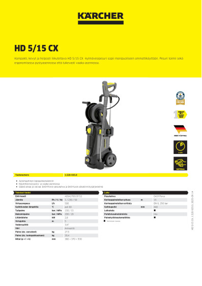 Tuotekortti 1 520 935 0