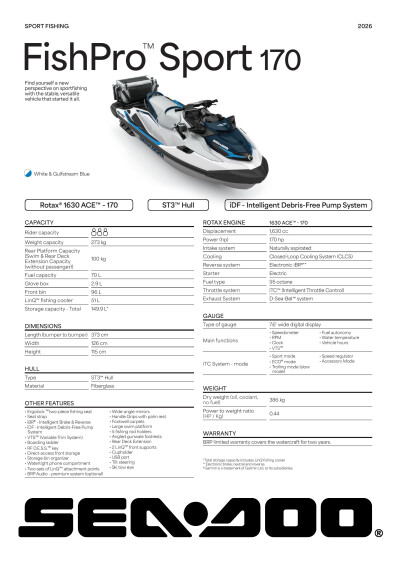 SEA MY26 FISH PRO SPORT 170 SPEC A4 V ENEMEA