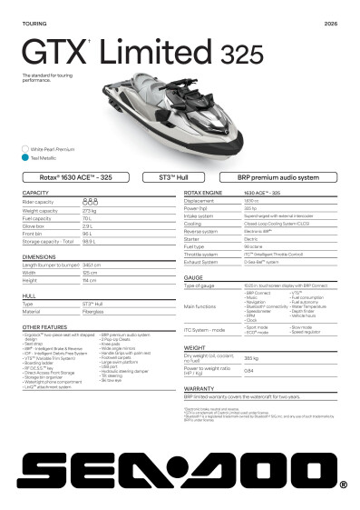 SEA MY26 TOUR GTX LTD 325 SPEC A4 V ENEMEA