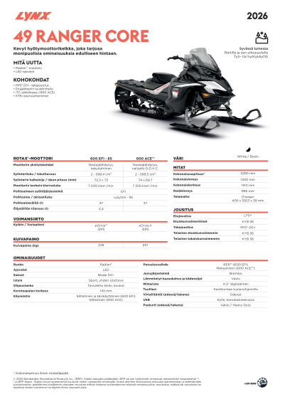 LYNX MY26 49 Ranger Core SPEC V A4 FIFI v2 2
