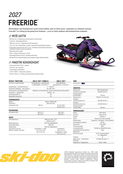 SKI MY27 Freeride SPEC FIFI