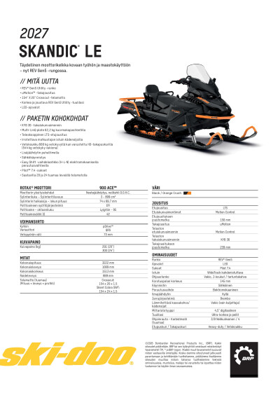 SKI MY27 Skandic LE SPEC FIFI