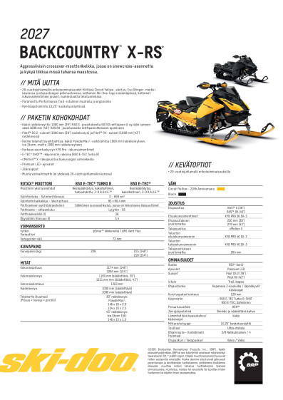 SKI MY27 Backcountry X RS SPEC FIFI