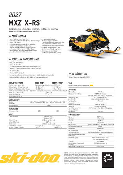 SKI MY27 MXZ X RS SPEC FIFI