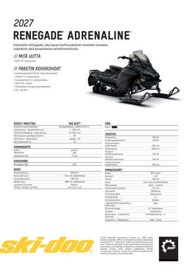 SKI MY27 Renegade Adrenaline SPEC FIFI