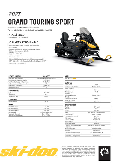 SKI MY27 Grand Touring Sport SPEC FIFI