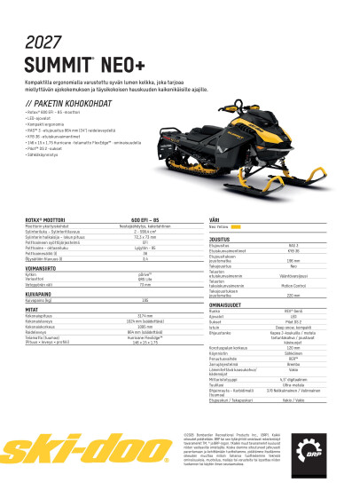 SKI MY27 Summit Neo+ SPEC FIFI