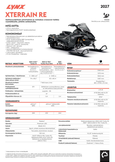 LYNX MY27 Xterrain RE SPEC FIFI