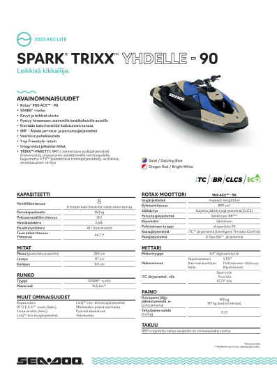 SEA MY25 tekniset tiedot