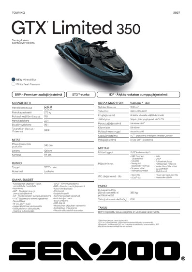 SEA MY27 TOUR GTX LTD 350 SPEC A4 V EMEA FI FI