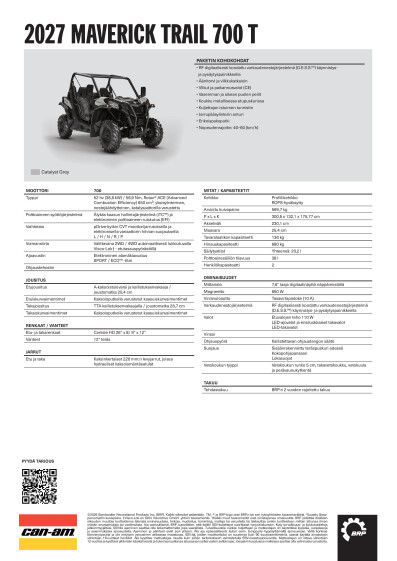 ORV SSV MY27 EMEA SPEC Maverick Trail 700 T FI