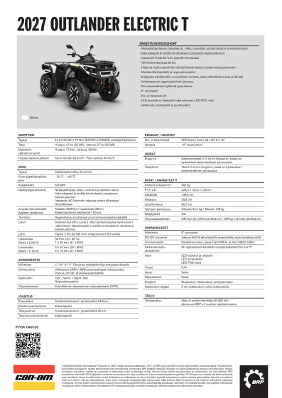 ORV ATV MY27 EMEA SPEC Outlander Electric T FI